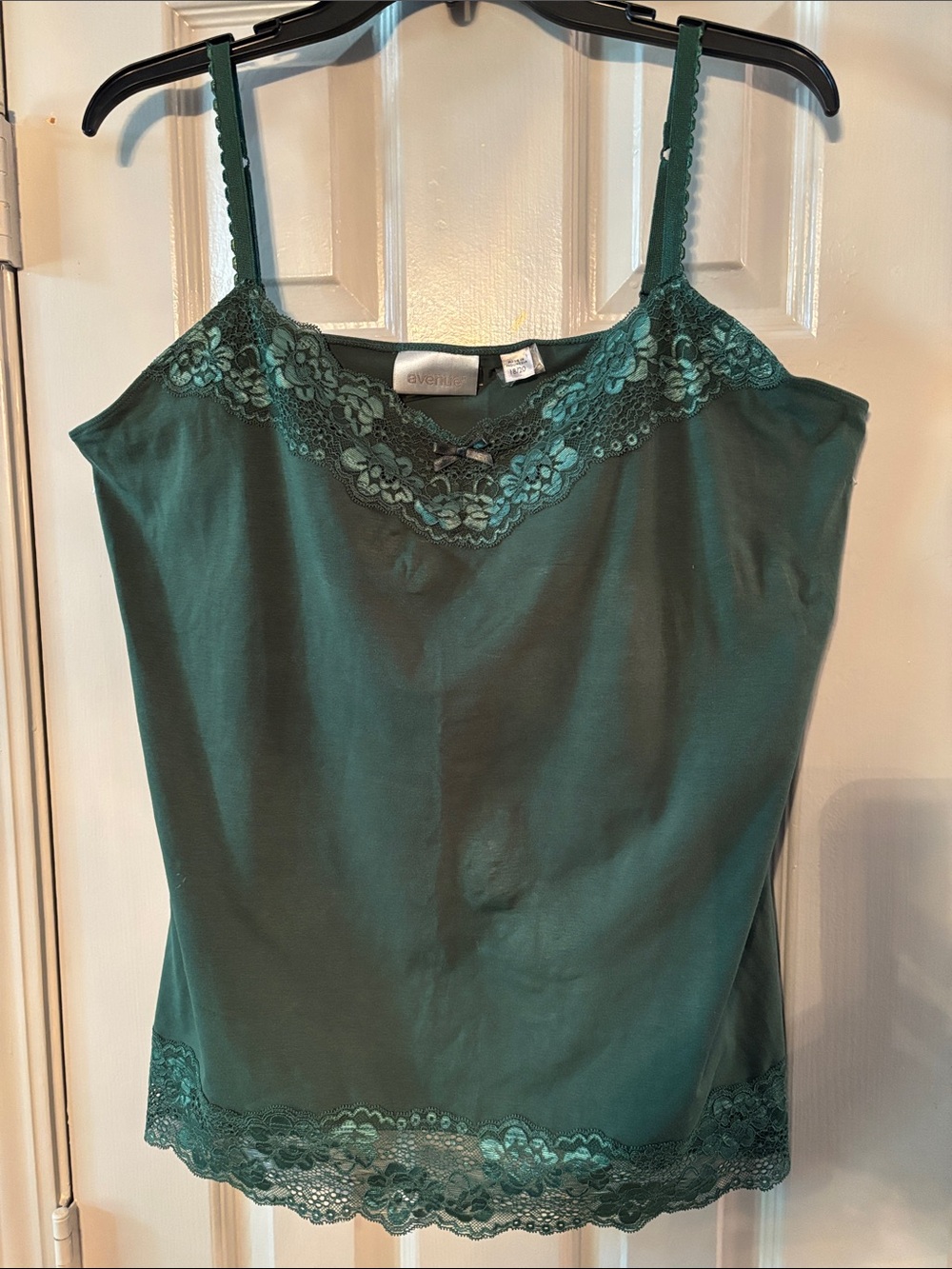 Avenue Emerald Green Lace-Trim Camisole